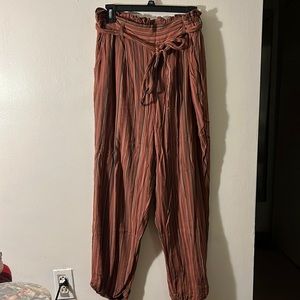 Pink/Orange/Grey Striped American Eagle Pants